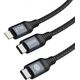 Nillkin Kabel Nillkin Data Cable DualPower 2w1 USB-C PD 3.0 100W, Lightning PD 27W black