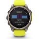 Έξυπνο ρολόι Garmin Fenix 8 47mm, Solar, Sapphire, Τιτάνιο με έντονο κίτρινο / γραφίτη χρώματος σιλικόνης λουράκι