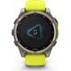 Έξυπνο ρολόι Garmin Fenix 8 47mm, Solar, Sapphire, Τιτάνιο με έντονο κίτρινο / γραφίτη χρώματος σιλικόνης λουράκι