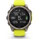 Έξυπνο ρολόι Garmin Fenix 8 47mm, Solar, Sapphire, Τιτάνιο με έντονο κίτρινο / γραφίτη χρώματος σιλικόνης λουράκι