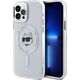 Karl Lagerfeld Karl Lagerfeld KLHMP12MHLSCHH iPhone 12   / 12 Pro 6.1" biały/white hardcase IML Metal Choupette Head MagSafe