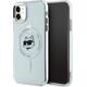 Karl Lagerfeld Karl Lagerfeld KLHMN61HLSCHH iPhone 11    / Xr 6.1" biały/white hardcase IML Metal Choupette Head MagSafe