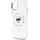 Karl Lagerfeld Karl Lagerfeld KLHMN61HLSCHH iPhone 11    / Xr 6.1" biały/white hardcase IML Metal Choupette Head MagSafe