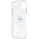 Karl Lagerfeld Karl Lagerfeld KLHMN61HLSCHH iPhone 11    / Xr 6.1" biały/white hardcase IML Metal Choupette Head MagSafe