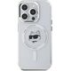 Karl Lagerfeld Karl Lagerfeld KLHMP15LHLSCHH iPhone 15   Pro 6.1" biały/white hardcase IML Metal Choupette Head MagSafe