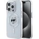 Karl Lagerfeld Karl Lagerfeld KLHMP15LHLSCHH iPhone 15   Pro 6.1" biały/white hardcase IML Metal Choupette Head MagSafe