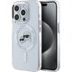 Karl Lagerfeld Karl Lagerfeld KLHMP15LHLSKCH iPhone 15   Pro 6.1" biały/white hardcase IML Metal Karl&Choupette Head MagSafe