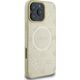 Guess GUHMP16LPSAPSMED iPhone 16 Pro 6.3" gold/gold hardcase Saffiano Peony Classic Logo MagSafe