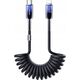 Kabel spiralny Joyroom S-A43 Crystal-Clear Series 30W USB-C / Lightning 1.5m czarny
