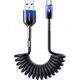 Kabel spiralny Joyroom S-A43 Crystal-Clear Series 3A USB-A / USB-C 1.5m czarny