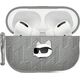 Etui Karl Lagerfeld Monogram Choupette Head do Apple AirPods 4 srebrny