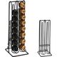 Excellent Houseware Stojak na 32 kapsułki, metalowy, czarny, stojący organizer 30 cm