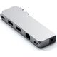 HUB USB Satechi Adapter HUB Satechi Pro Hub mini z podwójnym USB-C do Apple MacBook (2xUSB-C, 2x USB-A, Ethernet, jack port) (silver)
