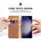 Dux Ducis Etui Dux Ducis Hivo z klapką i blokadą RFID do Samsung Galaxy S24+ - brązowe