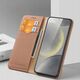 Dux Ducis Etui Dux Ducis Hivo z klapką i blokadą RFID do Samsung Galaxy S24+ - brązowe