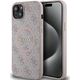 Guess Guess 4G Collection Leather Metal Logo MagSafe - Etui iPhone 15 Plus / 14 Plus (różowy)