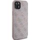 Guess Guess 4G Collection Leather Metal Logo MagSafe - Etui iPhone 15 Plus / 14 Plus (różowy)