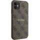 Guess Guess GUHMN61G4GFRW iPhone 11 6.1" / Xr brązowy/brown hardcase 4G Collection Leather Metal Logo MagSafe