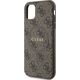 Guess Guess GUHMN61G4GFRW iPhone 11 6.1" / Xr brązowy/brown hardcase 4G Collection Leather Metal Logo MagSafe