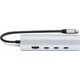 HUB USB Satechi Adapter Satechi USB-C Multiport 8K USB-C / USB-C, HDMI, 3xUSB-A 3.2 Gen 2 10Gbps, USB-A 3.2 Gen 1 5Gbps, SD/TF silver
