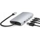 HUB USB Satechi Adapter Satechi USB-C Multiport 8K USB-C / USB-C, HDMI, 3xUSB-A 3.2 Gen 2 10Gbps, USB-A 3.2 Gen 1 5Gbps, SD/TF silver