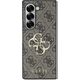 Guess Guess GUHCZFD64GMGBR Z Fold6 F956 brązowy/brown Leather 4G Metal Logo