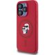 Karl Lagerfeld Karl Lagerfeld KLHMP15LSCMKCRHR iPhone 15 Pro 6.1" czerwony/red hardcase Silicone KC Heads Ring MagSafe
