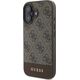 Guess Guess GUHCP16SG4GLBR iPhone 16 6.1" brązowy/brown hardcase 4G Bottom Stripe