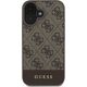 Guess Guess GUHCP16SG4GLBR iPhone 16 6.1" brązowy/brown hardcase 4G Bottom Stripe