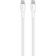 Kabel USB Puro PURO Fabric - Kabel w oplocie heavy duty USB-C do USB-C 1,2m (biały)