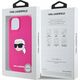 Karl Lagerfeld KLHMP15SSKHPPPLF iPhone 15 6.1" fuchsia/fuschia hardcase Silicone Karl Head Print MagSafe
