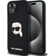Karl Lagerfeld KLHMP15SSKHPPLK iPhone 15 6.1" black/black hardcase Silicone Karl Head Print MagSafe