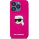 Karl Lagerfeld KLHMP15LSKHPPPLF iPhone 15 Pro 6.1" fuchsia/fuschia hardcase Silicone Karl Head Print MagSafe