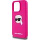 Karl Lagerfeld KLHMP15LSKHPPPLF iPhone 15 Pro 6.1" fuchsia/fuschia hardcase Silicone Karl Head Print MagSafe