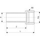 Element wsadowy 15 x 1/2 stal / ocynkowaneŁącznik do rur
