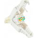 LOGON TWP8P8TP wtyczka RJ-45 Przezroczysty, Biały, Żółty