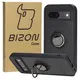 Bizon Case Hybrid Ring Google Pixel 8a smoky with a black frame