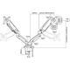 Deltaco Uchwyt biurkowy na 2 monitory 17" - 32" (ARM-1300)