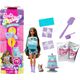 „Barbie Party Unboxed Reveal“ siurprizų rinkinys - tamsiaplaukė lėlė