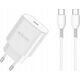 Ładowarka Jellico JELLICO ładowarka sieciowa C35 PD 25W 1xUSB-C + kabel USB-C - USB-C Biały