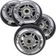 Nils Extreme PU 72x24 82A CZARNE N (4 szt.) + ABEC-9 (8 szt.) ZESTAW NILS EXTREME