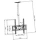 Art Uchwyt sufitowy AR-21L 32'' - 60''