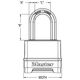 MasterLock Kłódka Excell 50mm cynkowana na szyfr BOR/OCT 9mm (M175EURDLF)