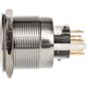 DimasTech DimasTech Βανδαλισμού διακόπτης/κουμπί 25mm, Silverline Dot - RGB