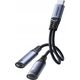 Adapter AV Joyroom Adapter DAC 2w1 Joyroom SY-C03 USB-C do 2x USB-C - czarny