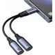 Adapter AV Joyroom Adapter DAC 2w1 Joyroom SY-C03 USB-C do 2x USB-C - czarny
