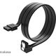 Akasa SATA - SATA, 0.5m, Μαύρο (AK-CBSA09-05BK)