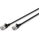 Digitus CAT 6A klasa Ea, F/FTP, skrętka patch, Cu, LSZH, AWG 32/7, długość: 0,3 m, czarny