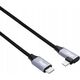 Kabel USB Akyga Kabel kątowy USB type C / Ligtning 1m AK-USB-56 30W oplot