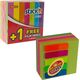 Karteczki Stick'n 76x76mm (+ zakładki) neon 5 kolorów (5x80) -